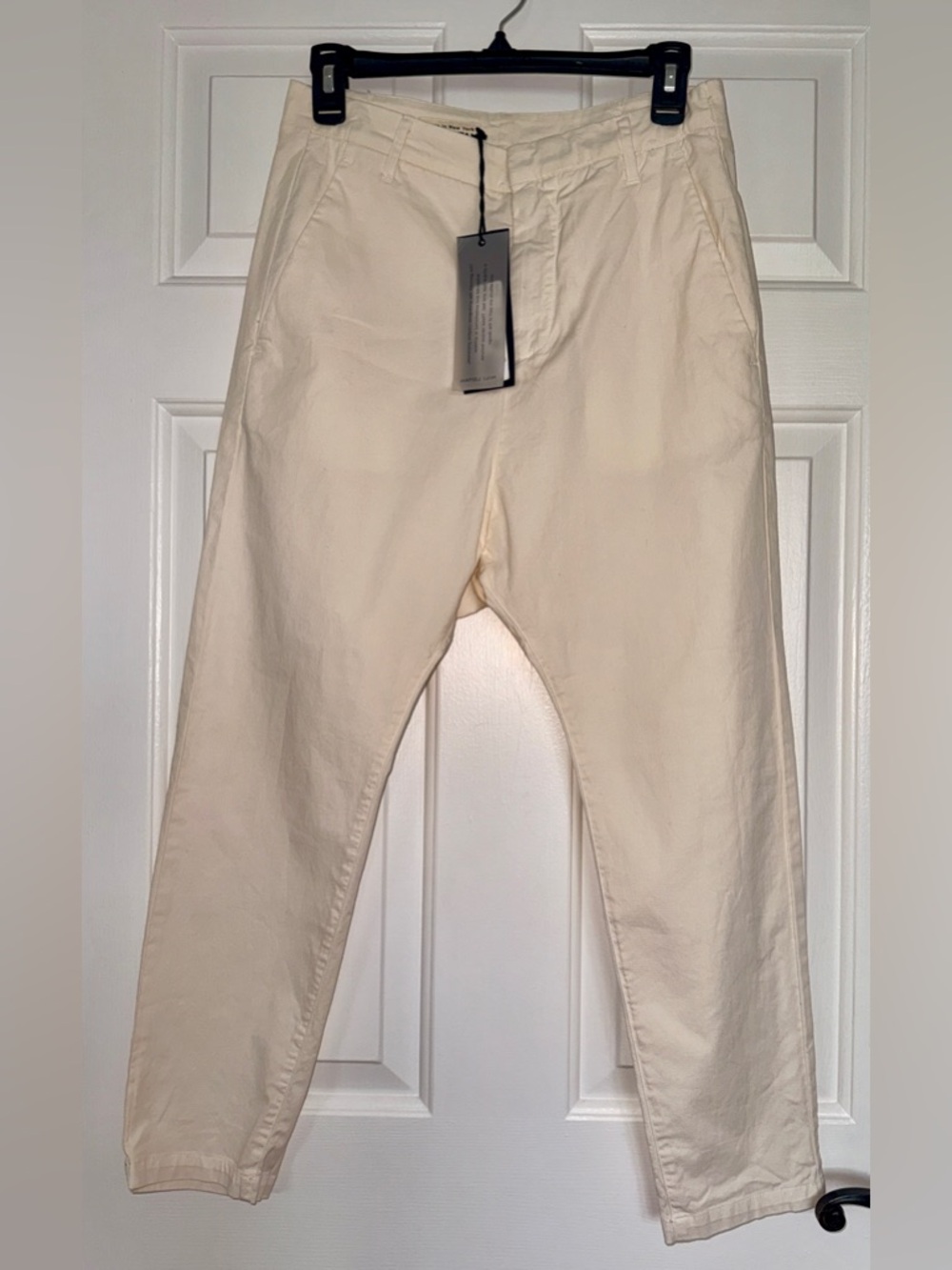 NWT Nili Lotan - Paris Cotton-Blend Twill Trousers - Neutrals Sz 00 /XXS - Picture 3 of 11